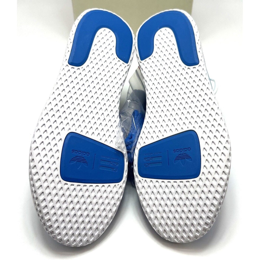 adidas Pharrell x Tennis Shoes Men 6.5 Women 8 Hu Holi Bright Blue Flyknit Fit - Picture 7 of 8